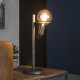Lampe de table vintage en métal argenté Ø12,5 cm Calvin I