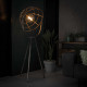 Lampadaire vintage en métal argenté Ø60 cm Erika