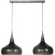 Suspension industrielle en métal argenté 2xØ40 cm Kévin