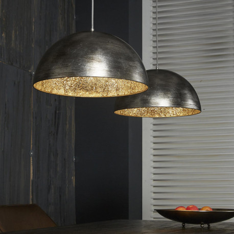 Suspension industrielle en métal 2xØ40 cm Julien