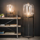 Lampadaire en métal et verre Eloïse