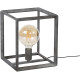 Lampe de table industrielle en métal argenté Baptiste