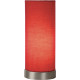 Lampe de table contemporaine en métal et tissu rouge Joss