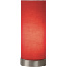 Lampe de table contemporaine en métal et tissu rouge Joss