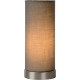 Lampe de table contemporaine en métal et tissu gris Joss