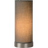 Lampe de table contemporaine en métal et tissu gris Joss