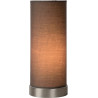 Lampe de table contemporaine en métal et tissu taupe Joss