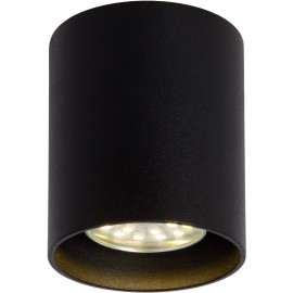 Plafonnier design cylindrique noir Malicia