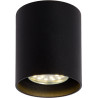 Plafonnier design cylindrique noir Malicia