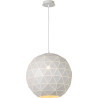 Suspension moderne en métal blanc Ø40 cm Haude