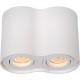 Spot tube double design en aluminium blanc Alberto