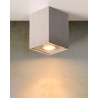 Spot design cubique satiné chrome Dusty