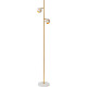 Lampadaire design droit led doré et blanc Poly