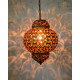 Lustre oriental en métal brun Raïa